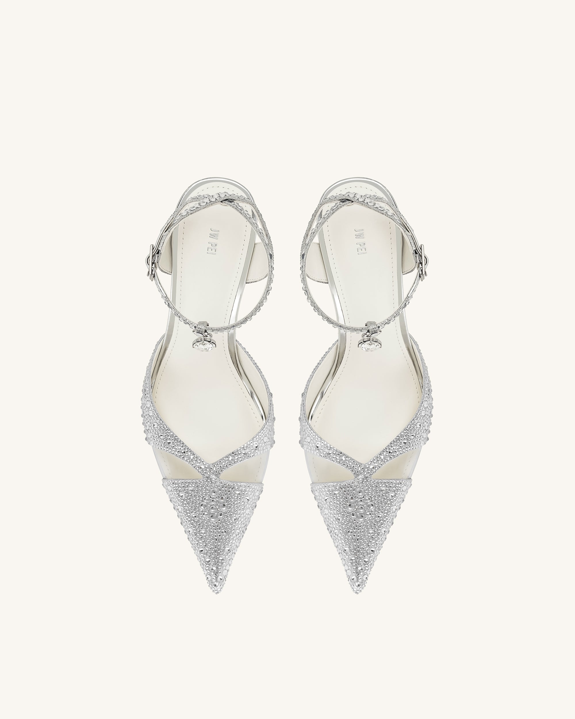 Haidi Artificial Crystal Pumps - Silver