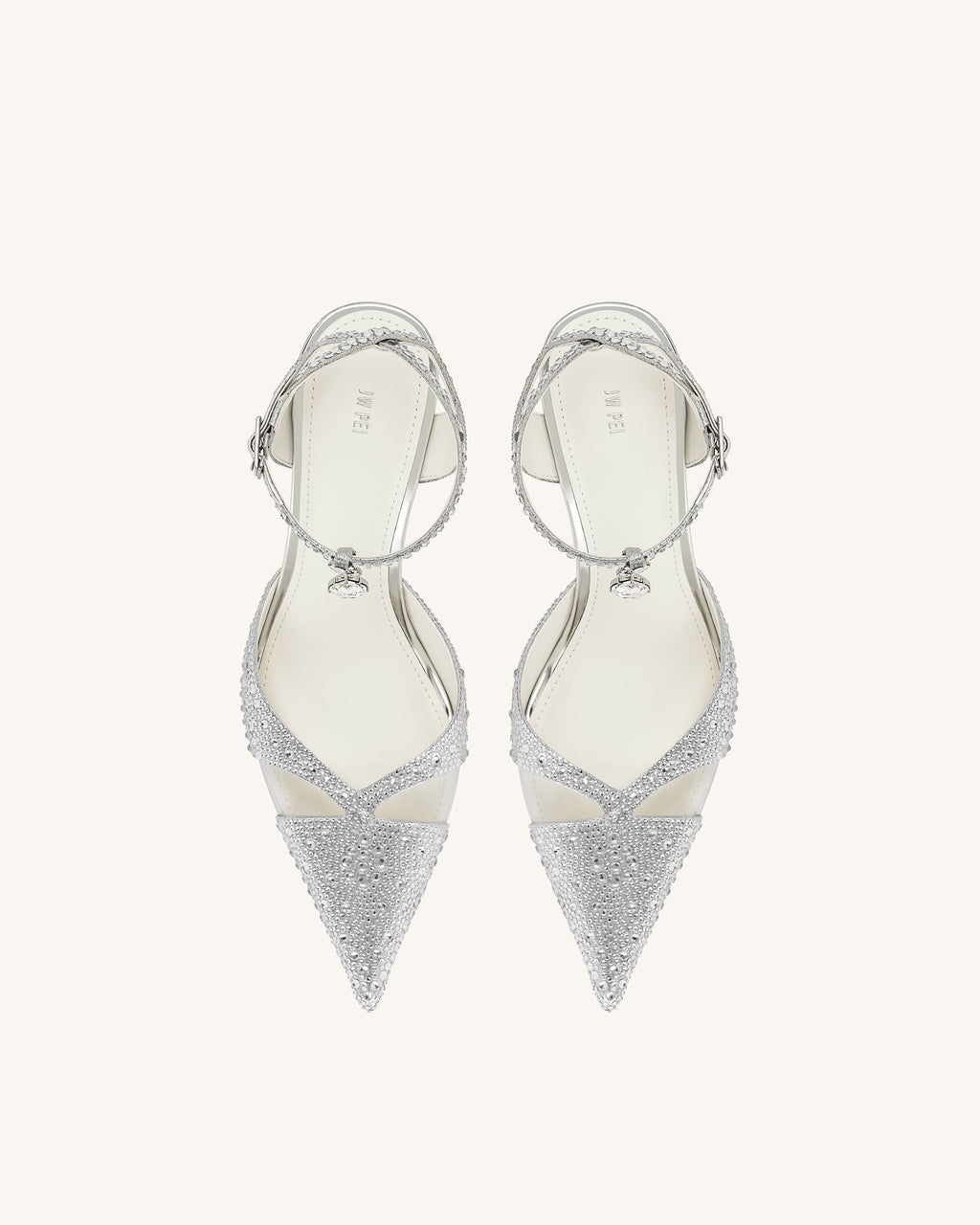 Haidi Artificial Crystal Pumps - Silver